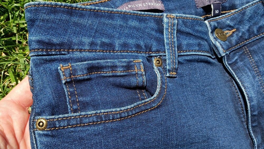NYDJ Marilyn Straight Lift Tuck Technology Jeans Women's Size 10 Cooper Wash - Picture 10 of 11